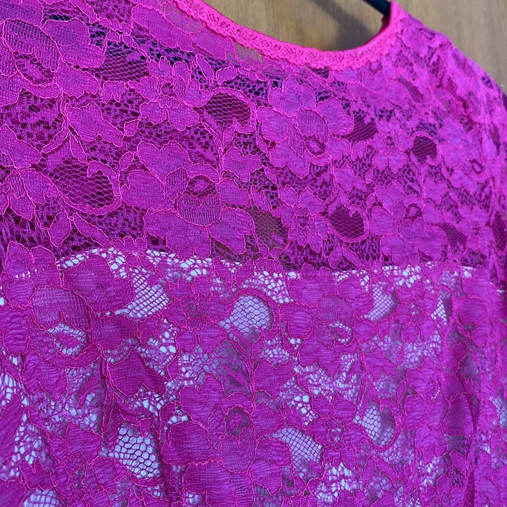 French Connection Pink Lace Dress - Picture 2 of 14